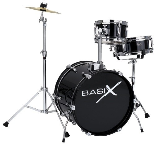 Basix Kinderschlagzeug in schwarz, Set 1