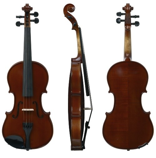 O. M. Moennich vollmassive 3/4 Violine Ebenholzgarnitur Einzelinstrument