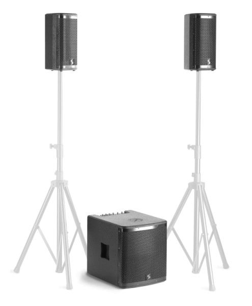 Lautsprecher-Set mit 1 x 700-Watt 12" Subwoofer und 2 x 350-Watt 6.5" Satelliten