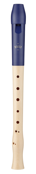 Moeck Blockflöte 1023 Flauto 1 Plus Ahorn / Kopf aus Kunststoff/Königsblau Barocke Griffweise mit Do