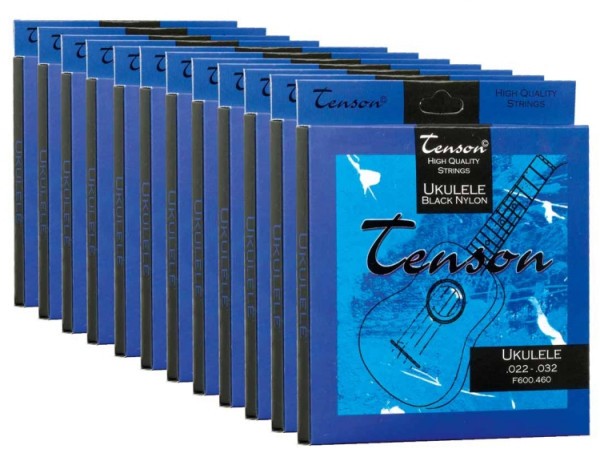 TENSON Ukulelensaiten im Satz für Sopran-Ukulele Black Nylon ABVERKAUF