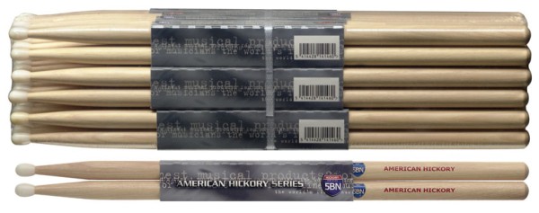 Stagg SH5BN American Hickory Drumsticks Nylon Tip / 5B / Preis für 1 Paar