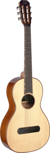 J. N. LIS-P Lismore Serie, Parlor Akustikgitarre m. massiver Decke u. "slotted Head"