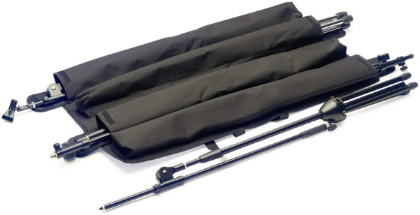 Stagg MISB SET 4 starke schwarze Nylon Falttasche mit Innentaschen für 4 x Mikrofon-Stative
