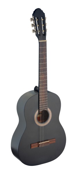 Stagg C440 M BLK 4/4 Konzertgitarre schwarz matt klassische Gitarre mit Lindendecke