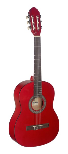 Stagg C430 M RED 3/4 Kindergitarre Konzertgitarre rot matt klassische Gitarre mit Lindendecke