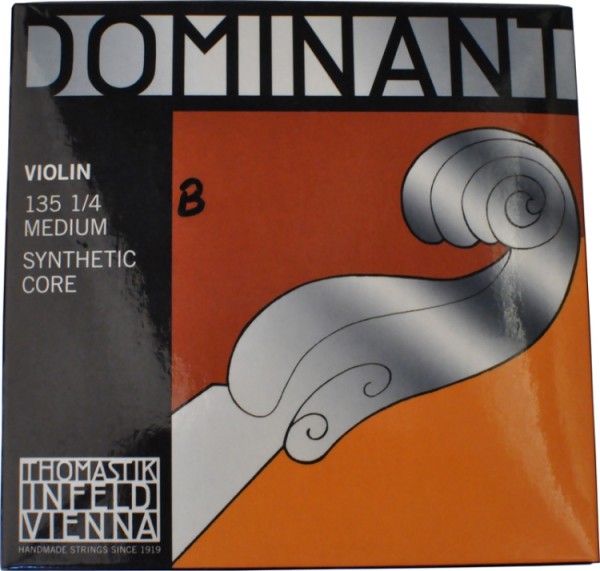 Thomastik 135BM Dominant Saitensatz 1/4 Geige/Violine E-Saite Chromstahl mittel