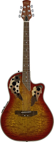 Stagg A2006-CS Elektroakustische Shallow Bowl-Gitarre mit Cutaway