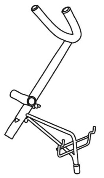 Stagg Display-Wandhalterung für Alt-Saxophon in silber