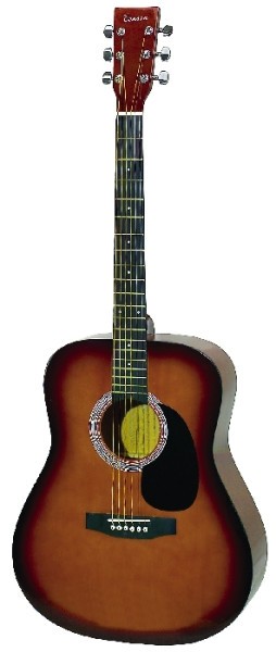 Tenson 4/4 Akustikgitarre Dreadnought in violinburst mit Fichtendecke ABVERKAUF