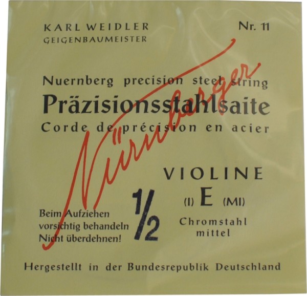 Nürnberger Präzision E-Saite 1/2 Geige/Violine Chromstahl mittel