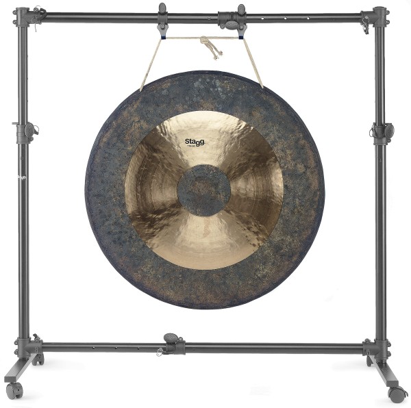 Stagg GOS-1538 Vielseitiges einstellbares Gongstativ auf Rädern für alle Gongs