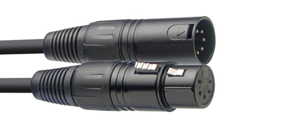 DMX-Kabel, XLR/XLR (m/f) (5 Pins), 3 m