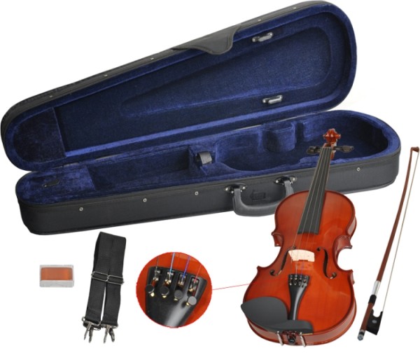 1/2 Akustik Violine Geige Set mit Koffer Bogen Anfängergeige Kindergeige SAMGER 