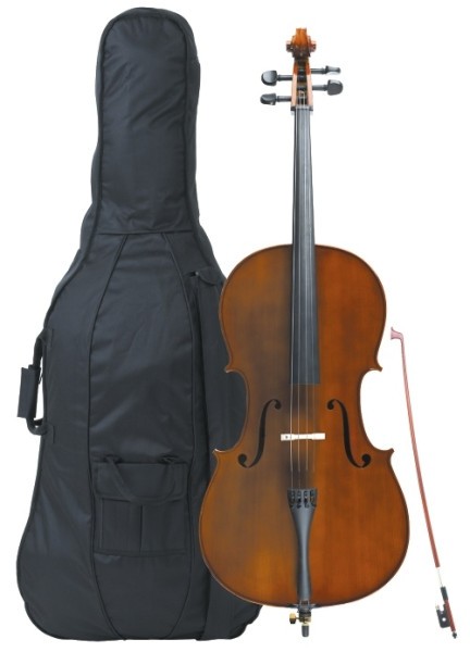 Gewa 4/4 Cello Allegro im Set, Ebenholzgarnitur, vollmassiv