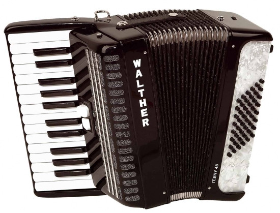 Akkordeon Walther Teeny 48 Bass 2 chörig schwarz
