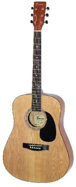 Tenson 4/4 Akustikgitarre Dreadnought in natur mit Fichtendecke ABVERKAUF