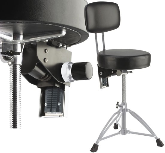 Stagg DT-280R Professioneller Drumhocker mit Rückenlehne