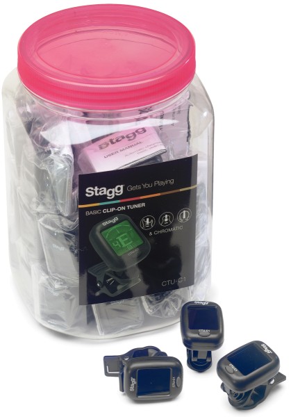 Stagg Box mit 30 automatischen chromatischen Stimmgeräten Clip-On