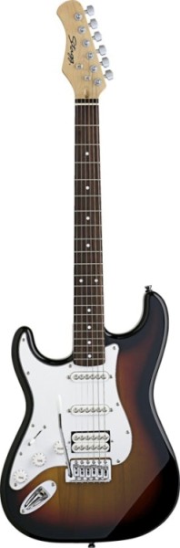 Stagg S402LH-SB Standard ,Fat S, E-Gitarre, Linkshänder Modell, Sunburst