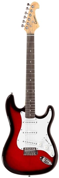 Tenson 4/4 E-Gitarre ST Special SSS in redburst