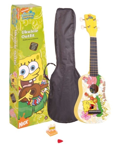 SPONGEBOB Ukulele mit Zubehör