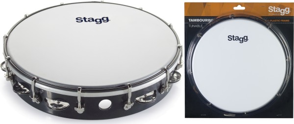 Stagg TAB-112P/BK 12 Zoll stimmbares Kunststoff Tambourin