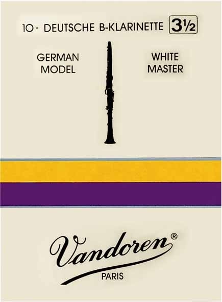 Vandoren Reeds White Master Bb-Klarinette Stärke 3 im 10-er Pack