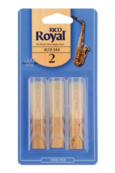 Rico Royal Reeds 2,0 Alt-Saxophon, Packung 3 Stück