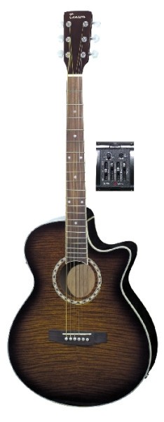 Tenson 4/4 Elektro-Akustik Westerngitarre in violinburst mit Fichtendecke GA-10CE