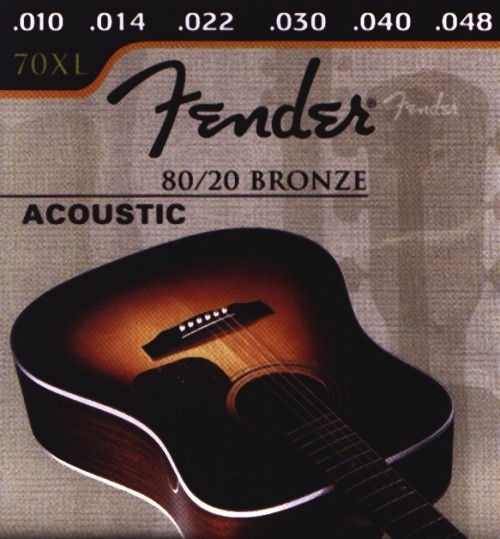 Fender Gitarrensaite E6 für Akustik-Gitarre Bronze