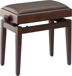 Stagg Klavierbank mit Notenfach in Nuss matt mit braunem Vinylbezug