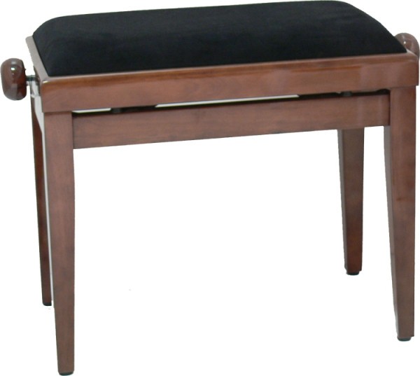 Stagg PB45 WN P Klavierbank in Nuss poliert, Dual Cross Scherenmechanik