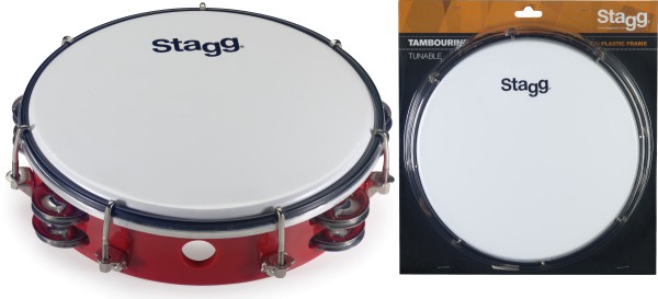 Stagg TAB-208P/RD 8 Zoll stimmbares Kunststoff Tambourin