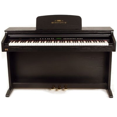 HEMINGWAY Digitalpiano DP501 Anthrazite Hochglanzlack 88 gewichtete Tasten, 3 Pedale