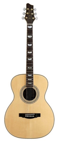 Stagg NA74MJ Akustische Mini-Jumbo Cutaway Gitarre mit massiver A-Klasse Fichtendecke