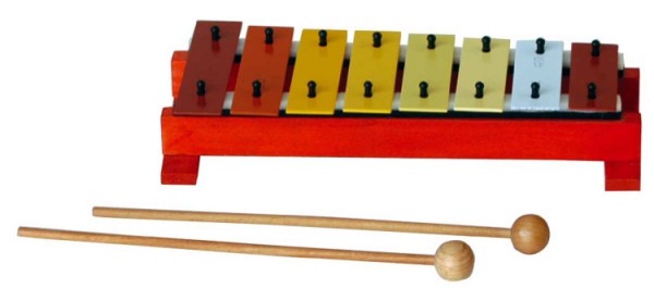 Basix Glockenspiel G8 8 bunte Klangplatten diatonisch ABVERKAUF
