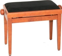 Facts Klavierbank in Kirsch matt, schwarz Stoffbezug