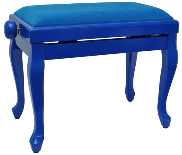 Steinbach Klavierbank in blau poliert mit Chippendale Beinen