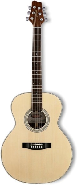 Stagg SMJ209-NS Akustische Mini Jumbo Gitarre mit Fichtendecke