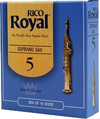 Rico Royal Reeds 5,0 Sopran- Saxophon, Packung mit 10 Stück