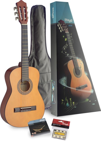 Stagg C510 1/2 Klassikgitarren-Set in natur mit Fichtendecke