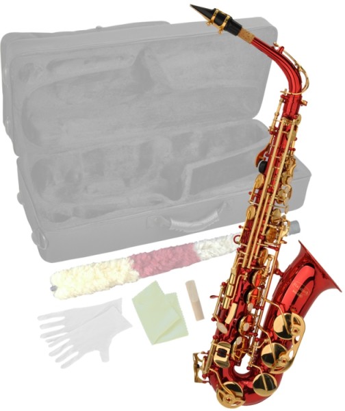 Steinbach Eb Alt-Saxophon in Rot mit hohem FIS