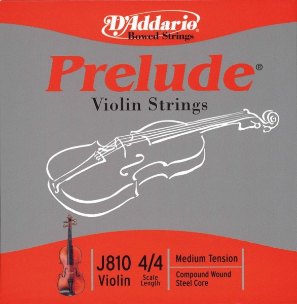 D`Addario Prelude Saitensatz 4/4 Geige/Violine E-Saite Stahl blank mittel