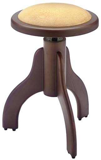 Stagg PS35 WN M V/GD Klavierhocker höhenverstellbar Nuss matt goldener Stoffbezug