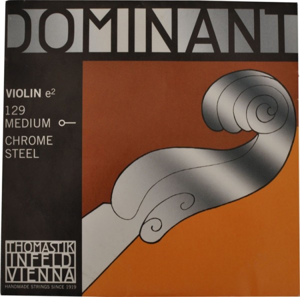 Thomastik 129 Dominant E-Einzelsaite 4/4 Geige/Violine Chromstahl blank mittel
