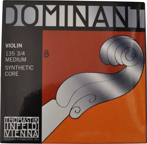 Thomastik 135BM Dominant Saitensatz 3/4 Geige/Violine E-Saite Chromstahl mittel