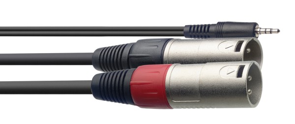 Y-Kabel, Mini-Klinke/XLR (m/m), 3 m