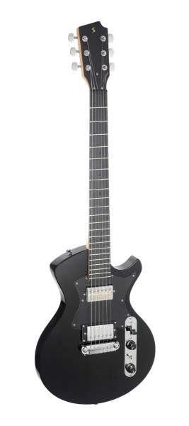 Stagg SVY SPCL BK E-Gitarre, Silveray Serie, Speczialmodell, mit massivem Mahagonikorpus
