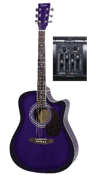 GEWApure 4/4 Elektro-Akustik Westerngitarre in blueburst mit Fichtendecke D10-CE ABVERKAUF